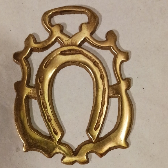 Antique Brass Horseshoe Wall Accent - Picture 6 of 6